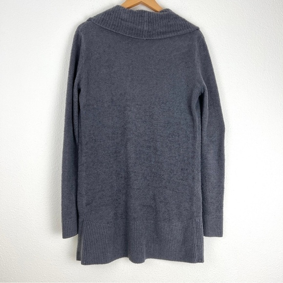 Barefoot Dreams CozyChic Lite Circle Sweater Open Knit Cardigan Medium Carbon - Picture 8 of 10